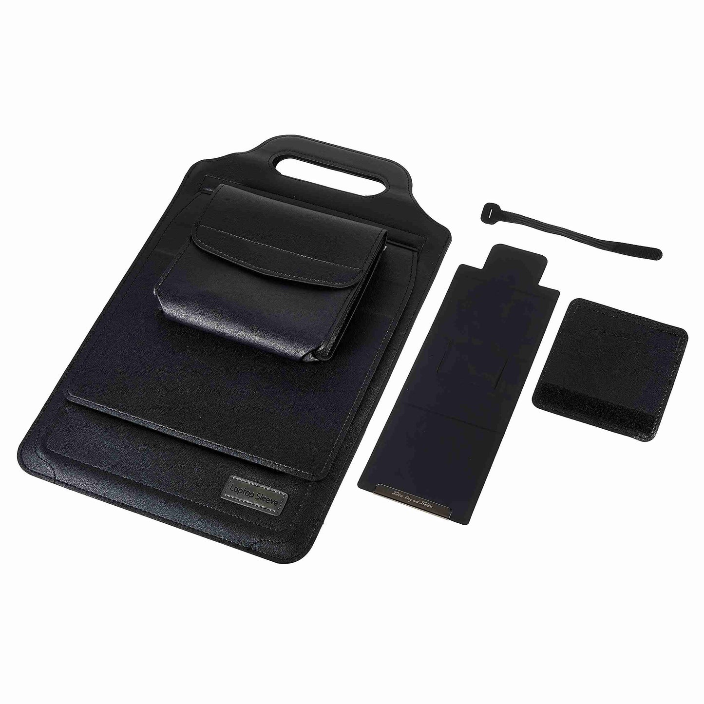 13-14 inch Laptop Sleeve Case Computer Shock Resistant Bag Carrying Case with Adjustable Stand - Black