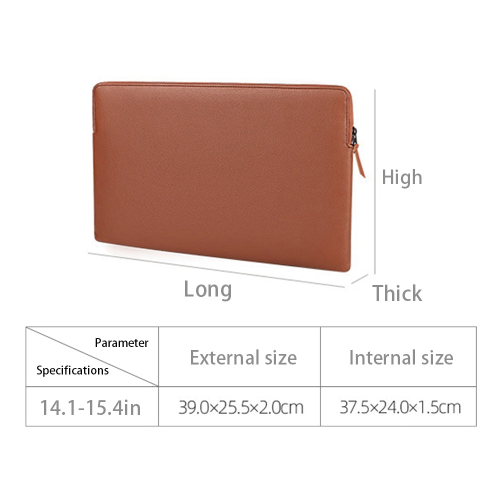 ND12 14.1-15.4 Inch Laptop Sleeve for MacBook Pro Soft Fluff Lining Anti-scratch Notebook Protective Bag - Yellow