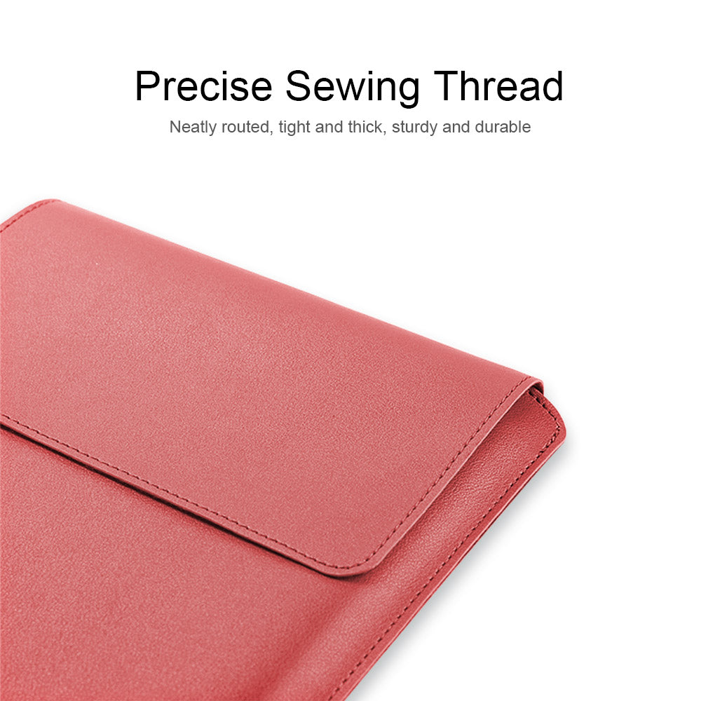 for 15inch/15.6inch Laptop Storage Bag PU Leather Multifunction Mouse Pad Notebook Computer Sleeve Set - Rose Gold