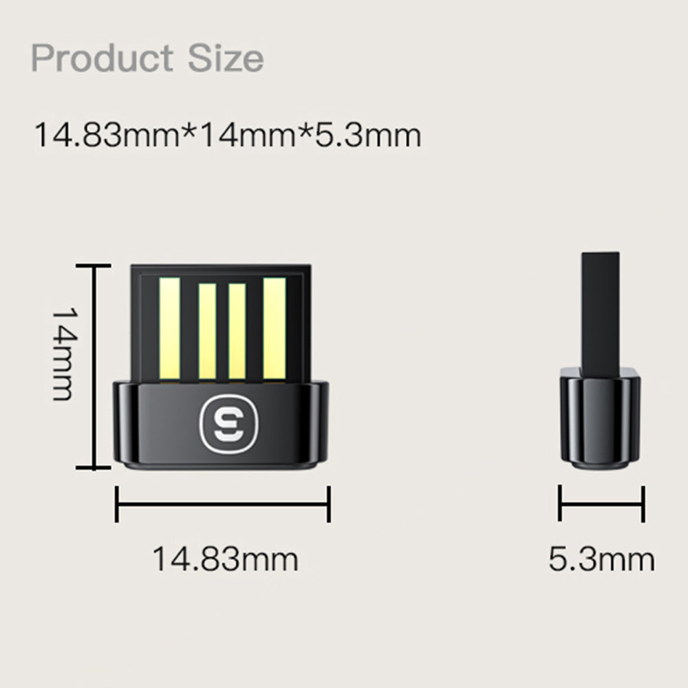 Essager USB Bluetooth 5.1 Adapter USB Bluetooth 5.1 Dongle - Balck