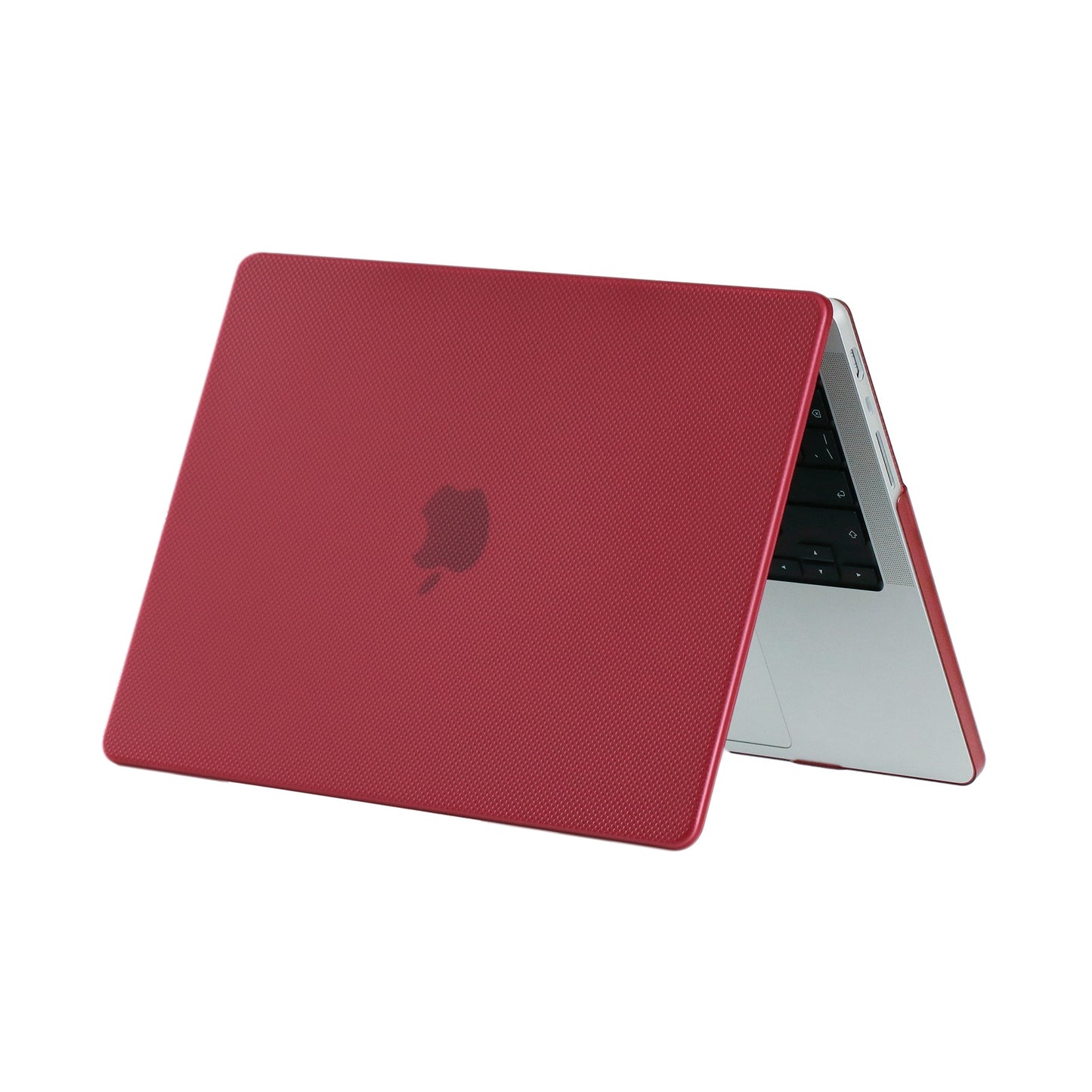 for MacBook Pro 13 inch A1706/A1708/A1989/A2159/A2289/A2251/A2338 Anti-Fingerprint Dot Texture Hard Laptop Cover Easy Installation/Removal Double-Piece Design Hardshell Case - Red