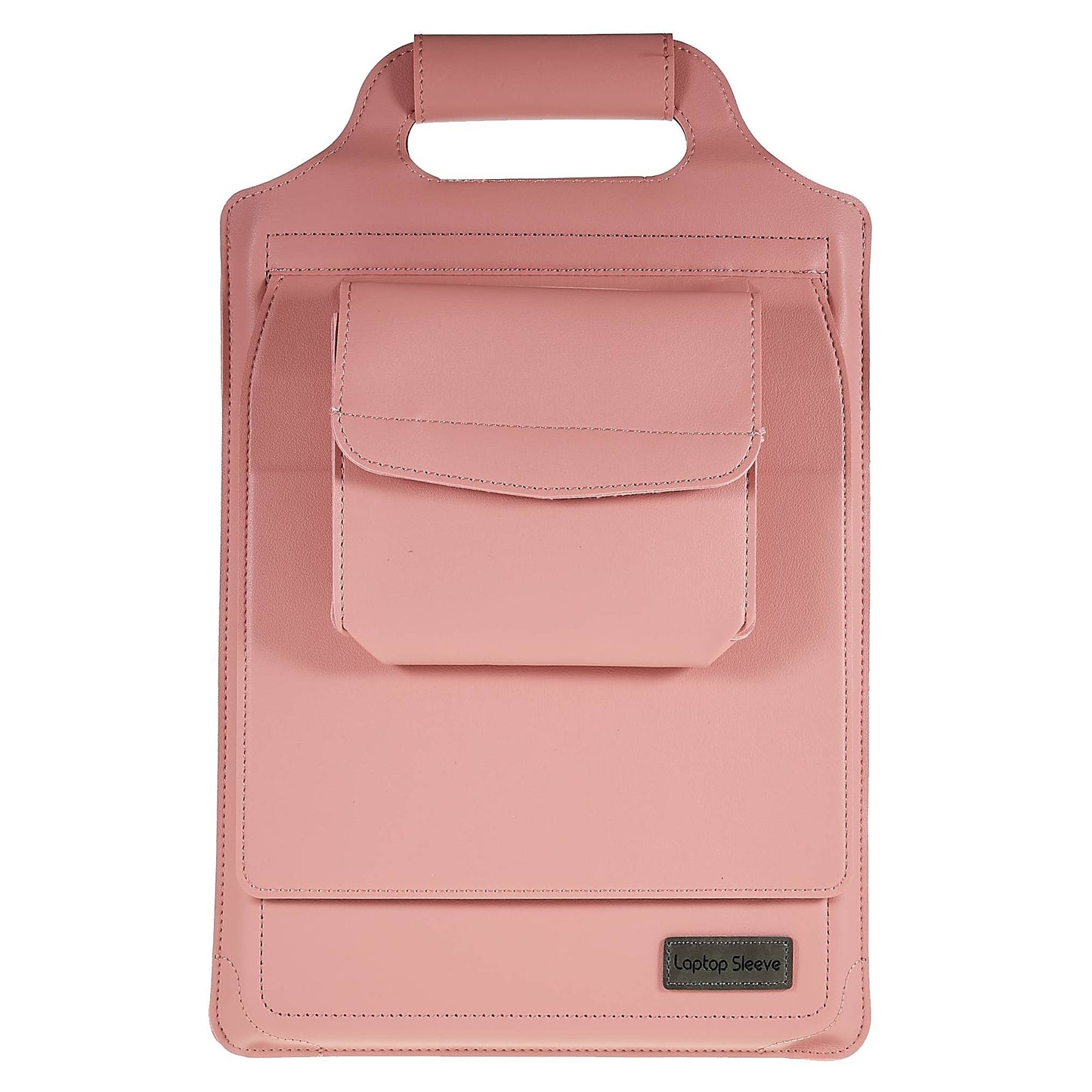 11-12inch PU Leather Laptop Sleeve Case Handheld Carrying Bag with Adjustable Stand - Pink