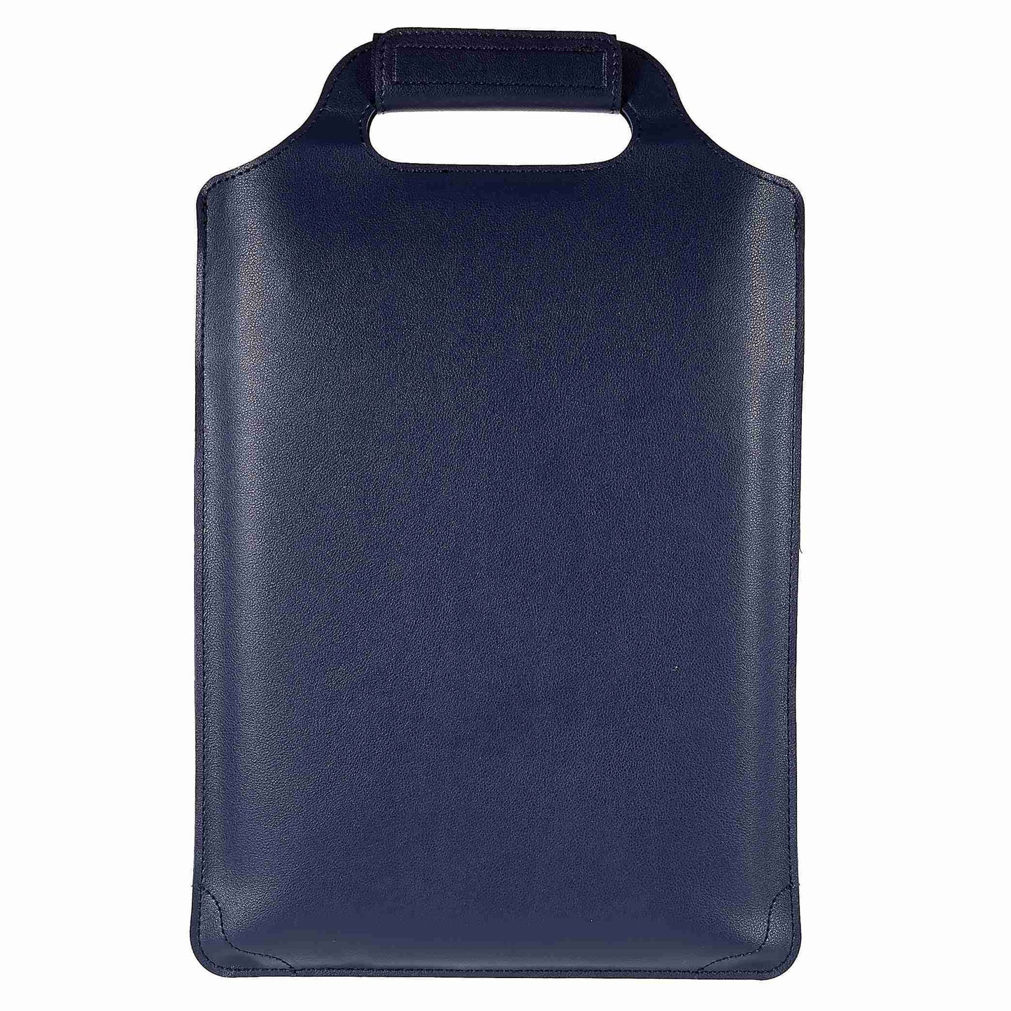 11-12inch PU Leather Laptop Sleeve Case Handheld Carrying Bag with Adjustable Stand - Dark Blue