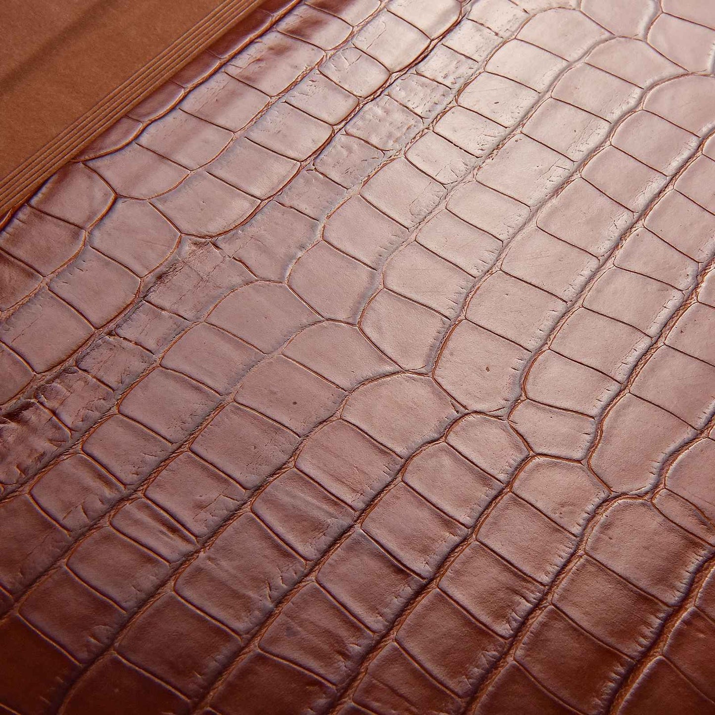 Wiwu 13.3 inch Laptop Bag Magnetic Closure Genuine Leather Storage Pouch Multifunction Crocodile Texture Mouse Pad Notebook Computer Sleeve - Brown