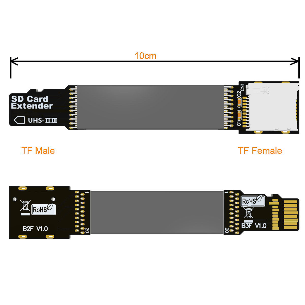 EP-012-B33SF UHS-III TF SD Card Male to TF Card Female Extension Cable Adapter
