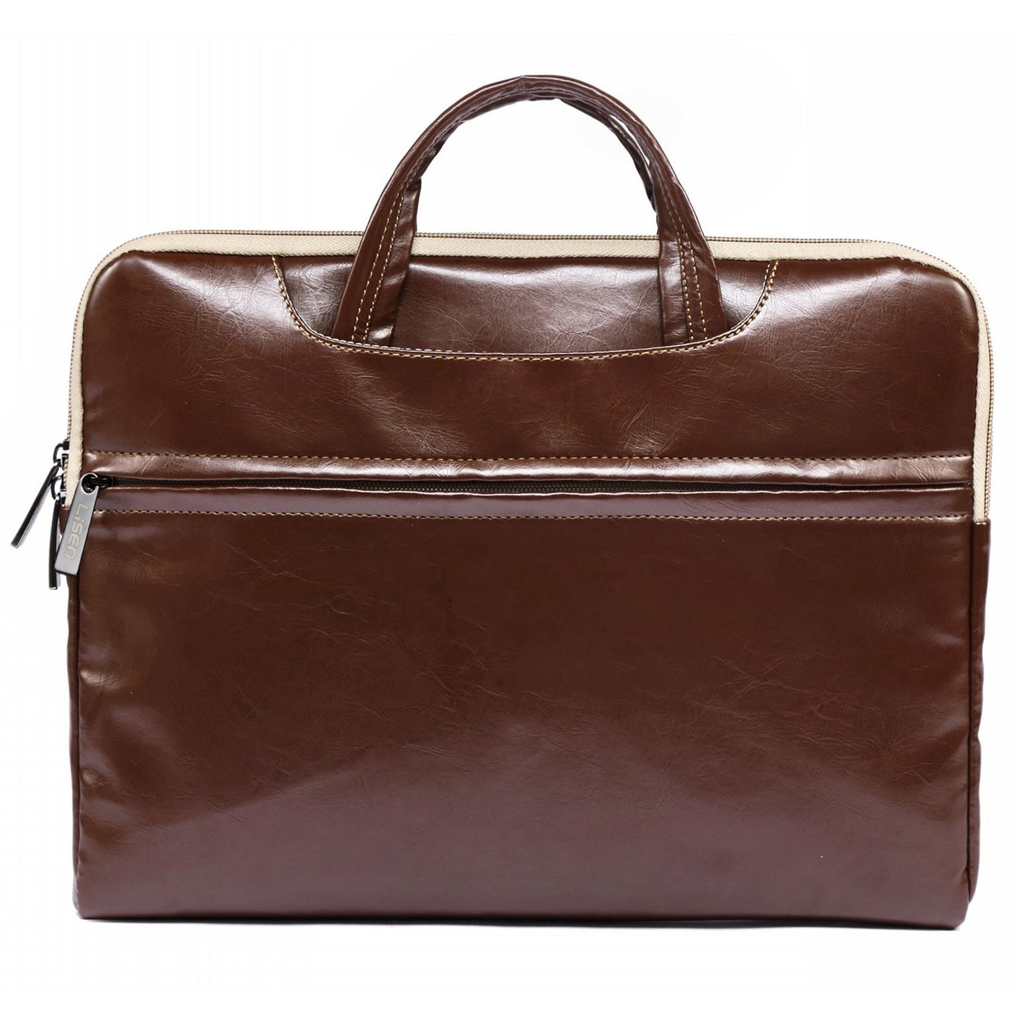 Uniqkart 11.6 Inch Laptop Bag Business Style PU Leather Laptop Sleeve Case with Handle Strap - Brown