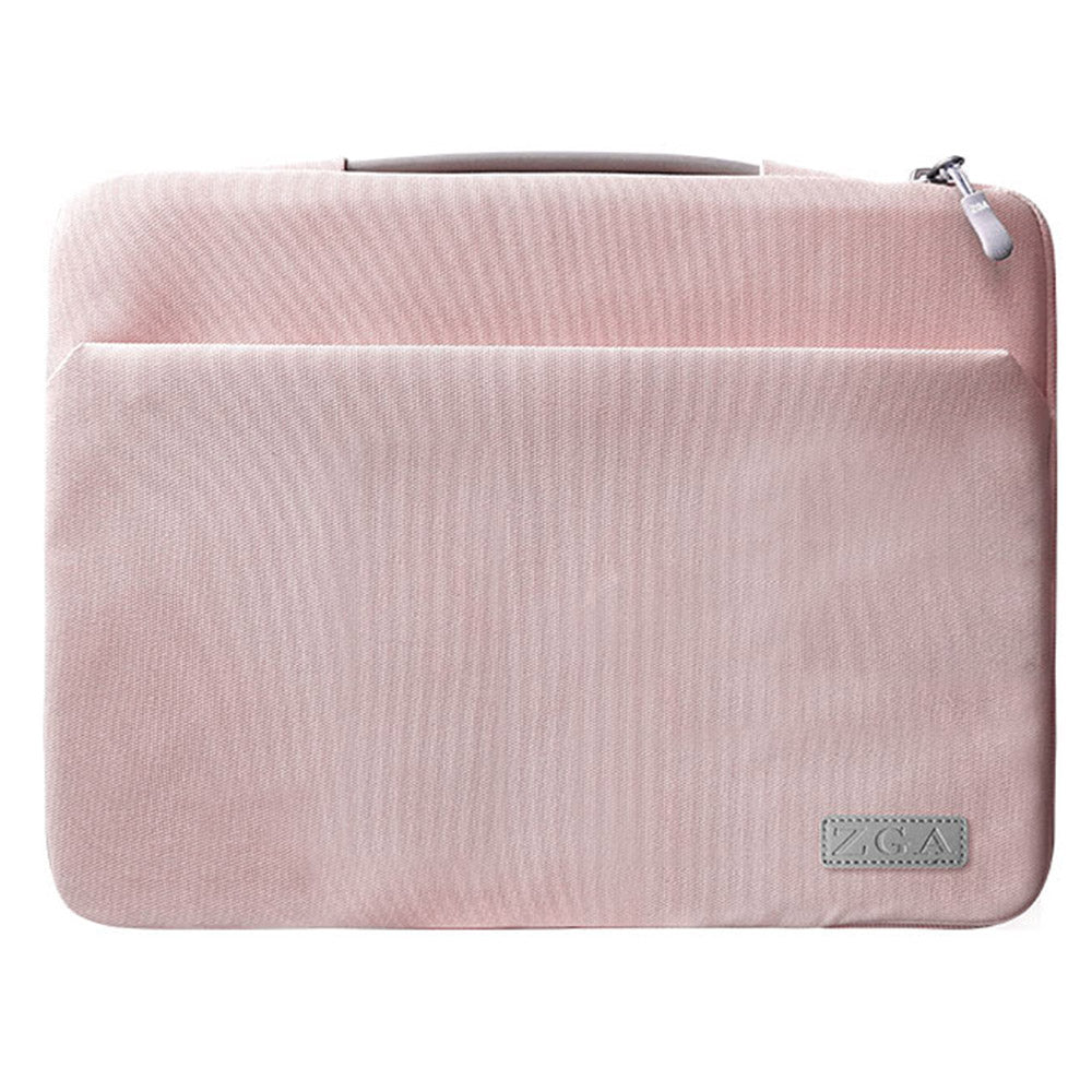 ZGA BG-01 16inch Laptop Protection Case Soft Lining Anti-scratch Notebook Computer Sleeve Bag with Hiding Handle Strap - Pink