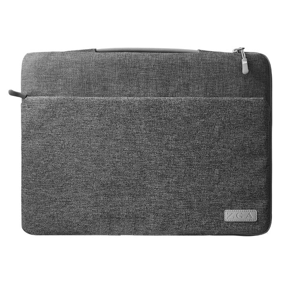 ZGA BG-01 16inch Laptop Protection Case Soft Lining Anti-scratch Notebook Computer Sleeve Bag with Hiding Handle Strap - Grey