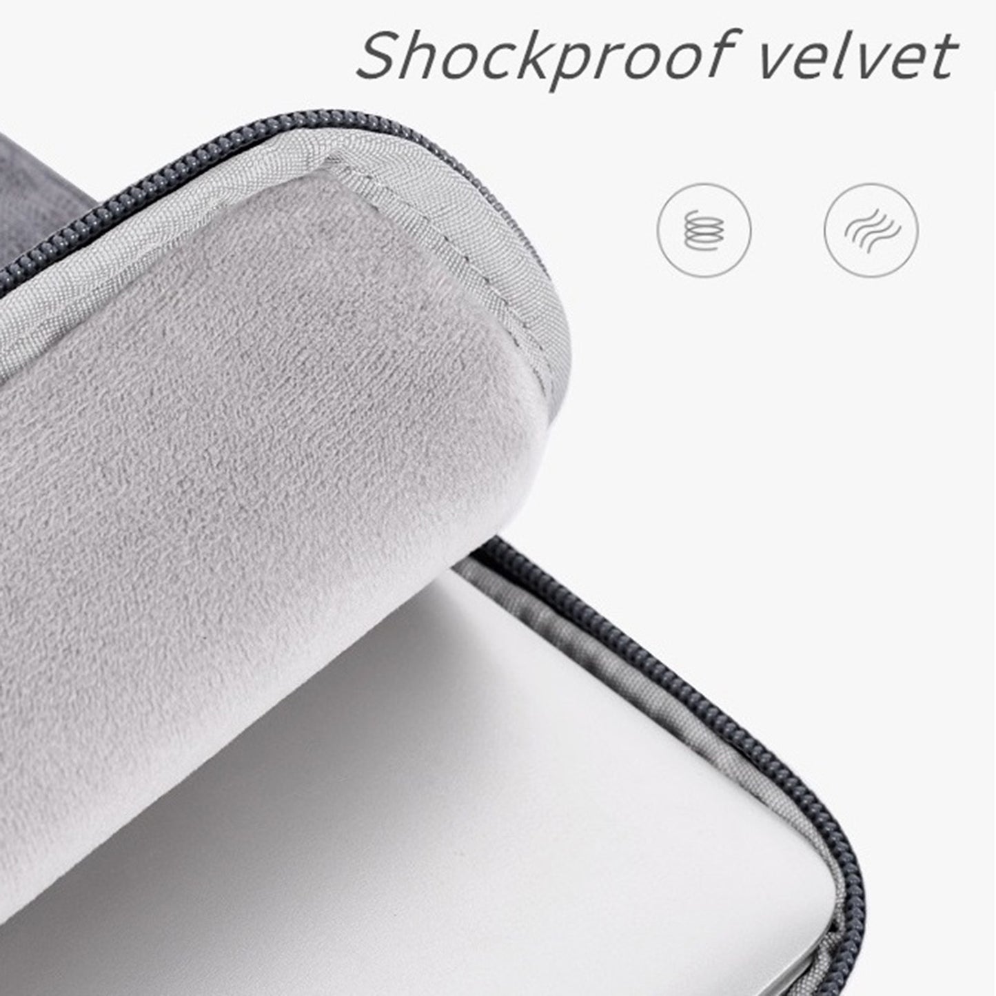 Canvasartisan L28-19 12-inch Laptop Sleeve Business Style Shockproof Soft Liner Notebook Bag (Vertical Type) - Grey