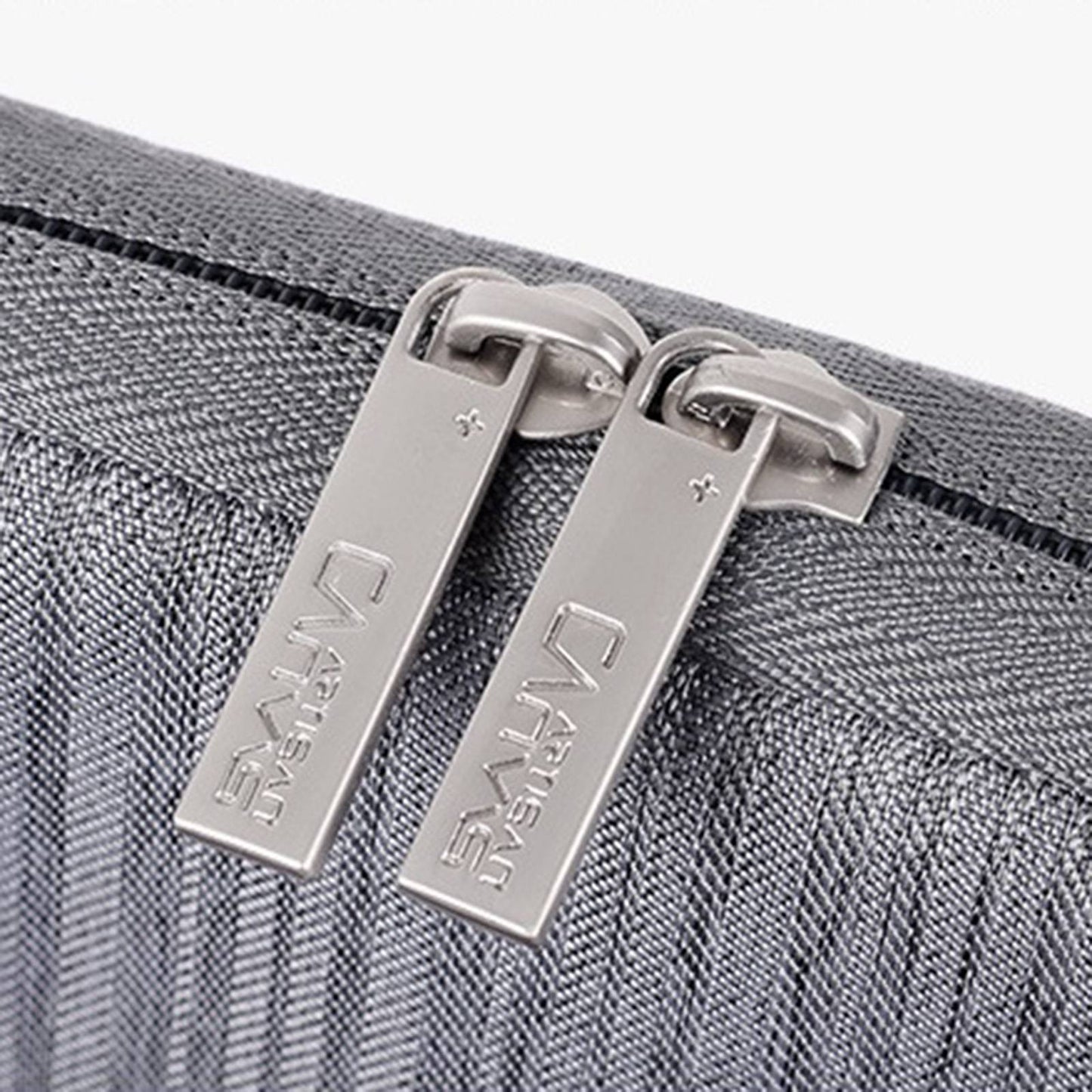 Canvasartisan L28-19 15-inch Laptop Sleeve Business Style Polyester Zipper Notebook Bag (Vertical Type) - Grey