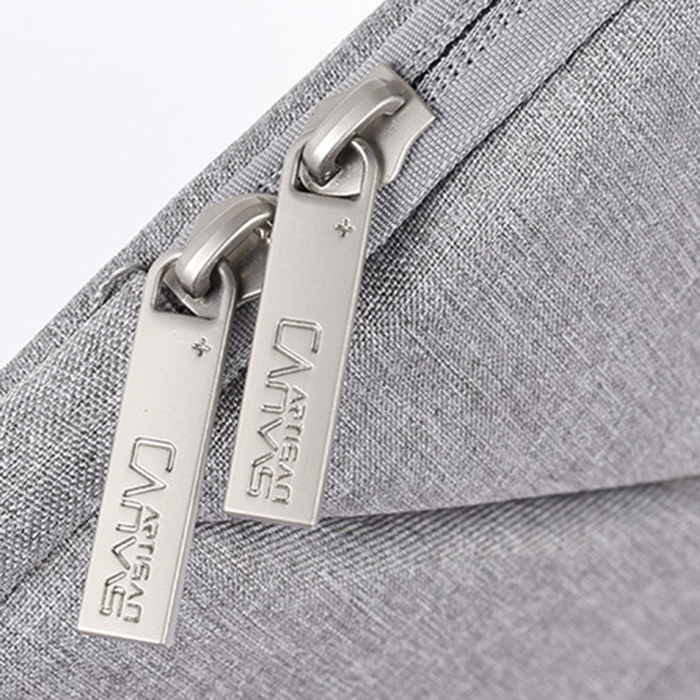 Canvasartisan L25-58 Notebook Handbag 13-inch Laptop Protective Sleeve Carrying Bag with Pockets - Light Grey