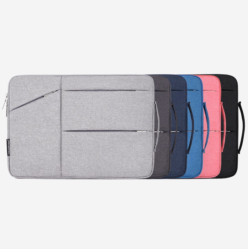 Canvasartisan L25-58 Notebook Handbag 13-inch Laptop Protective Sleeve Carrying Bag with Pockets - Light Grey