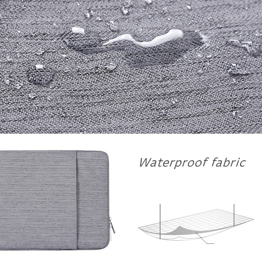 Canvasartisan L28-19 11-inch Laptop Anti-scratch Carrying Bag Business Style Notebook Waterproof Protective Sleeve (Vertical Type) - Light Grey