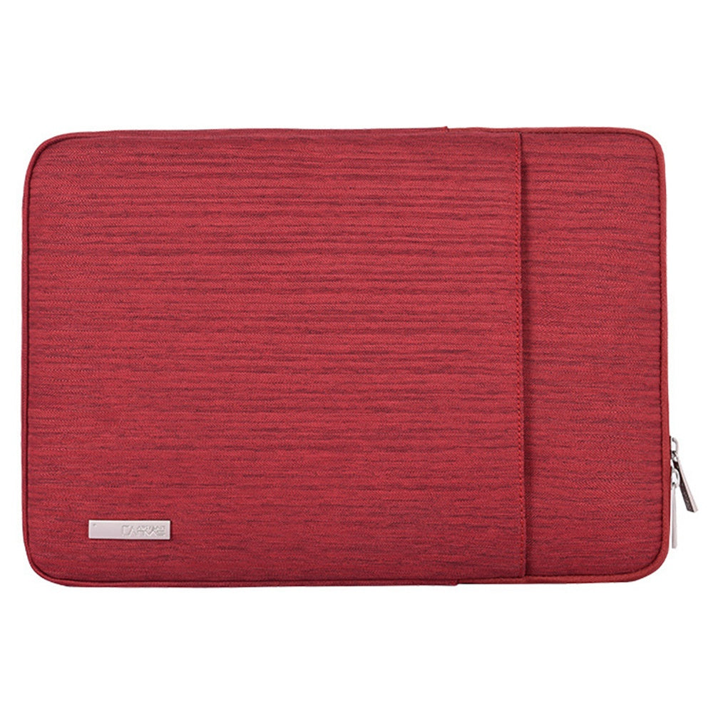 Canvasartisan L28-19 11-inch Laptop Anti-scratch Carrying Bag Business Style Notebook Waterproof Protective Sleeve (Vertical Type) - Red