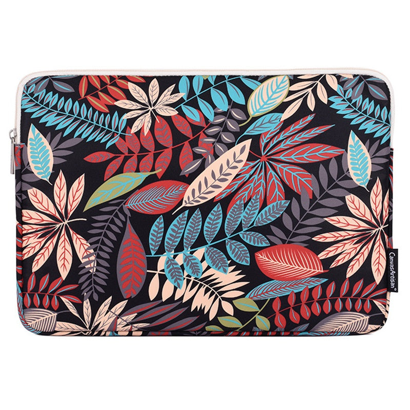 Canvasartisan 15-inch Laptop Portable Zipper Bag Colorful Leaves Print Anti-drop Notebook Protective Sleeve - H30-01