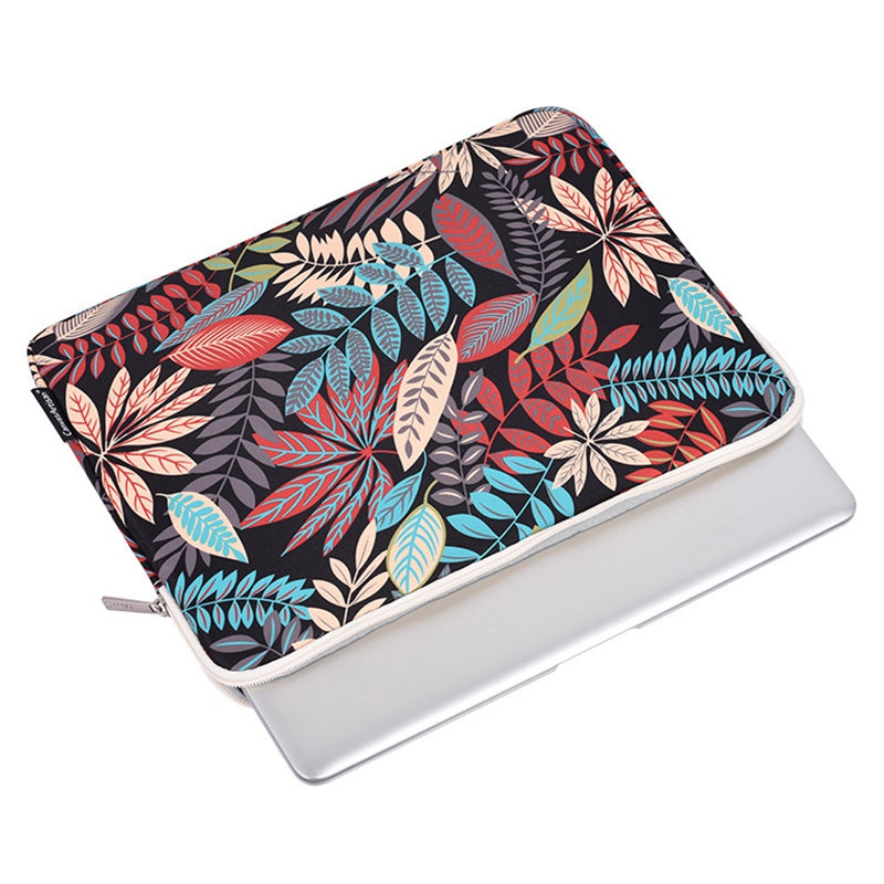 Canvasartisan 14-inch Notebook Protective Sleeve Colorful Leaves Print Laptop Portable Zipper Bag - H30-03
