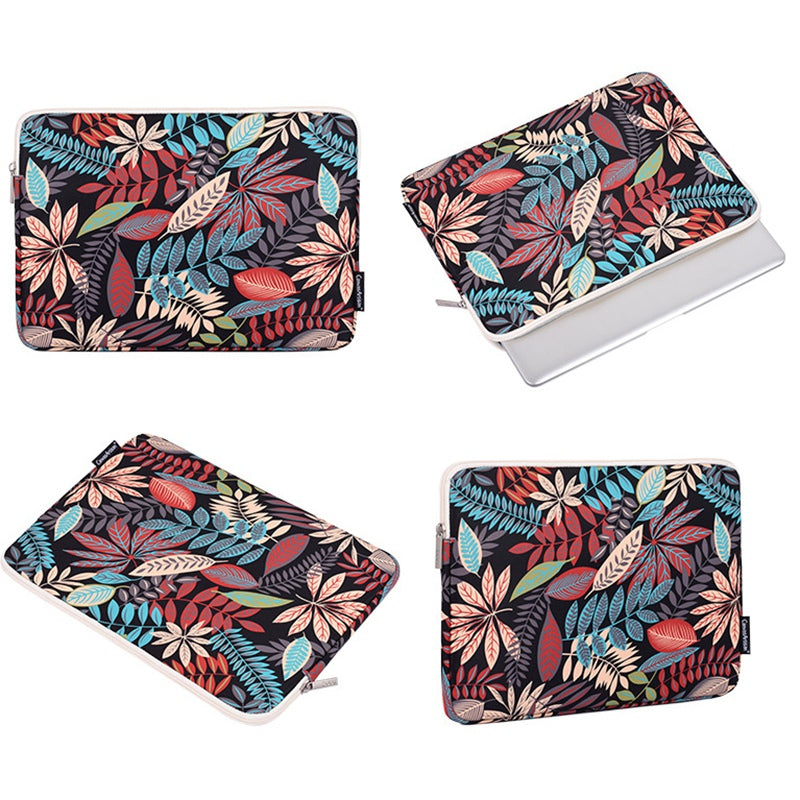Canvasartisan 11-inch Laptop Carrying Bag Colorful Leaves Print Waterproof Notebook Protective Sleeve - H30-03