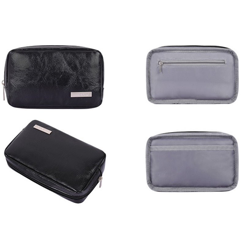 Canvasartisan L38-T0311 PU Leather Sleeve Bag for 11 inch Laptops Anti-Scratch Carry Case Notebook Portable Slim Case with Small Bag - Grey