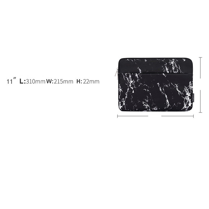 Canvasartisan H32-11 11-inch Laptop Carrying Bag Waterproof Printed Notebook Protective Sleeve with Front Pocket - White