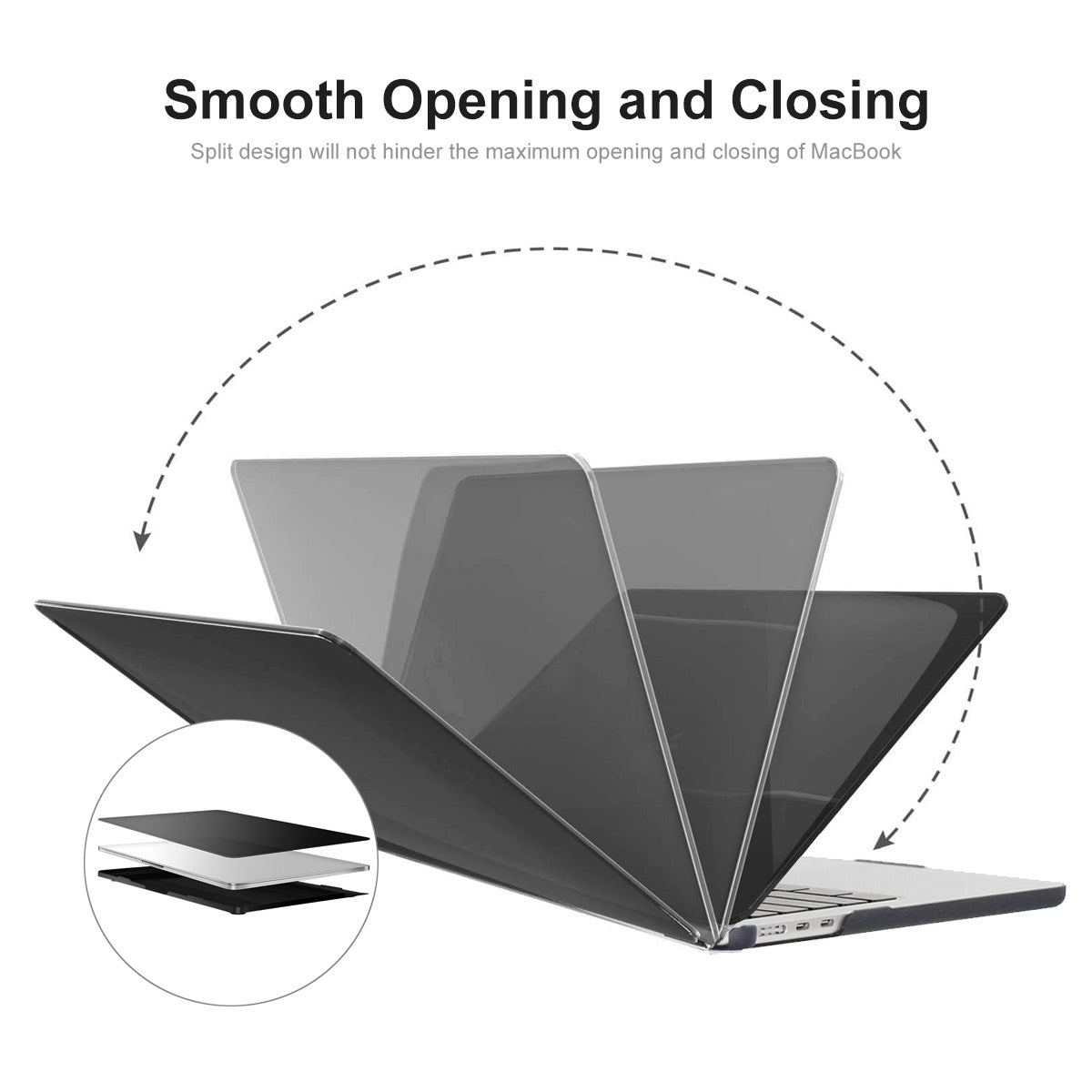 Matte Laptop Case for MacBook Air 13 inch (2022)(A2681)(EU Version) Protective Cover with TPU Keyboard Film and Anti-dust Plugs - Midnight Blue