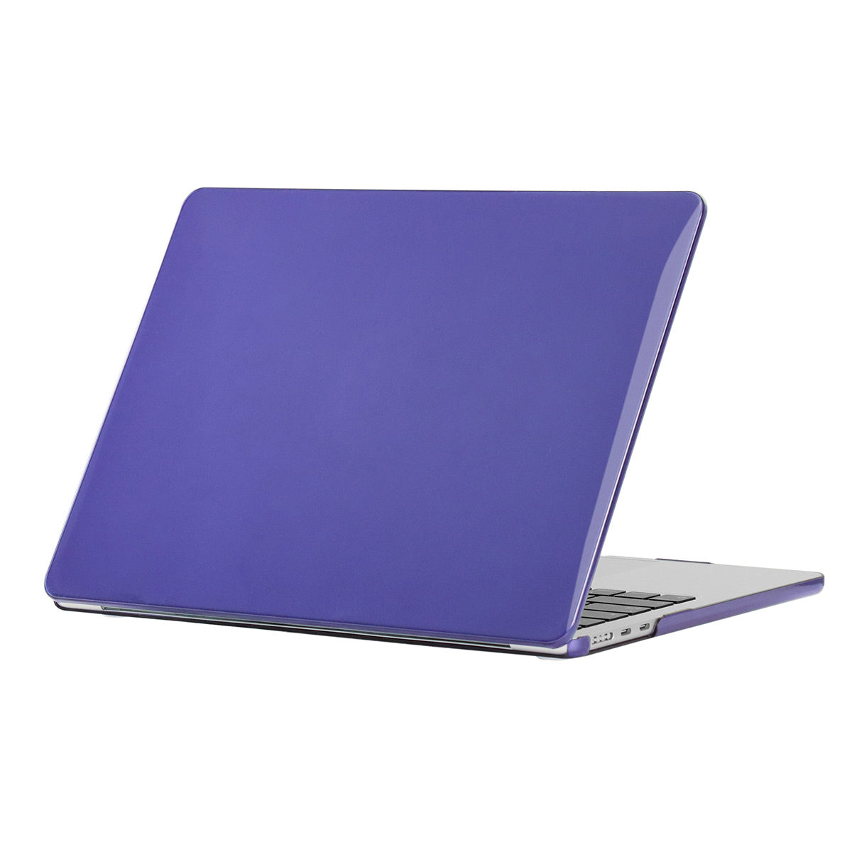 Anti-scratch Case for MacBook Air 13 inch (2022) (A2681) Crystal PC Front and Back Protective Cover Shell - Dark Purple