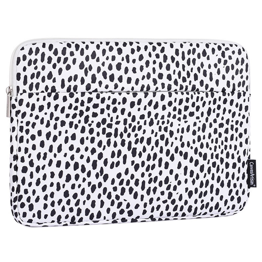 Canvasartisan H36-11 11-inch Laptop Black Spotted Carrying Bag Waterproof Notebook Protective Sleeve