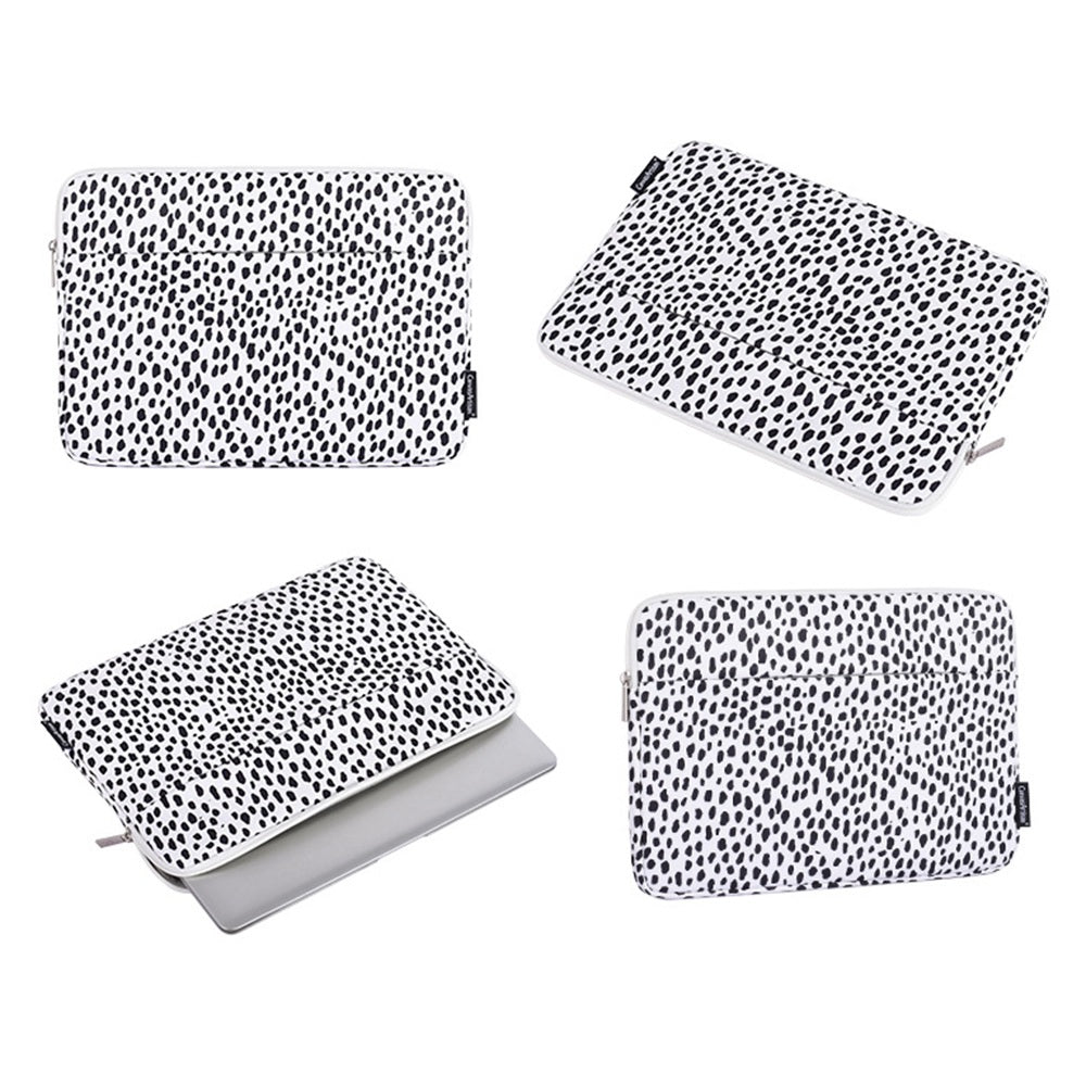 Canvasartisan H36-11 11-inch Laptop Black Spotted Carrying Bag Waterproof Notebook Protective Sleeve