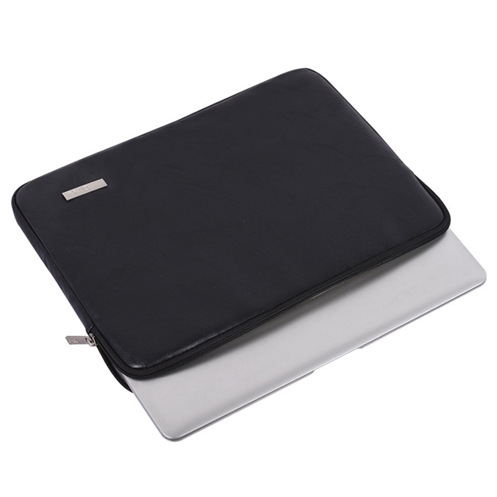 Canvasartisan L38-T0311 PU Leather Carrying Case for 14 inch Portable Sleeve Bag Laptops Slim Case with Small Bag - Khaki