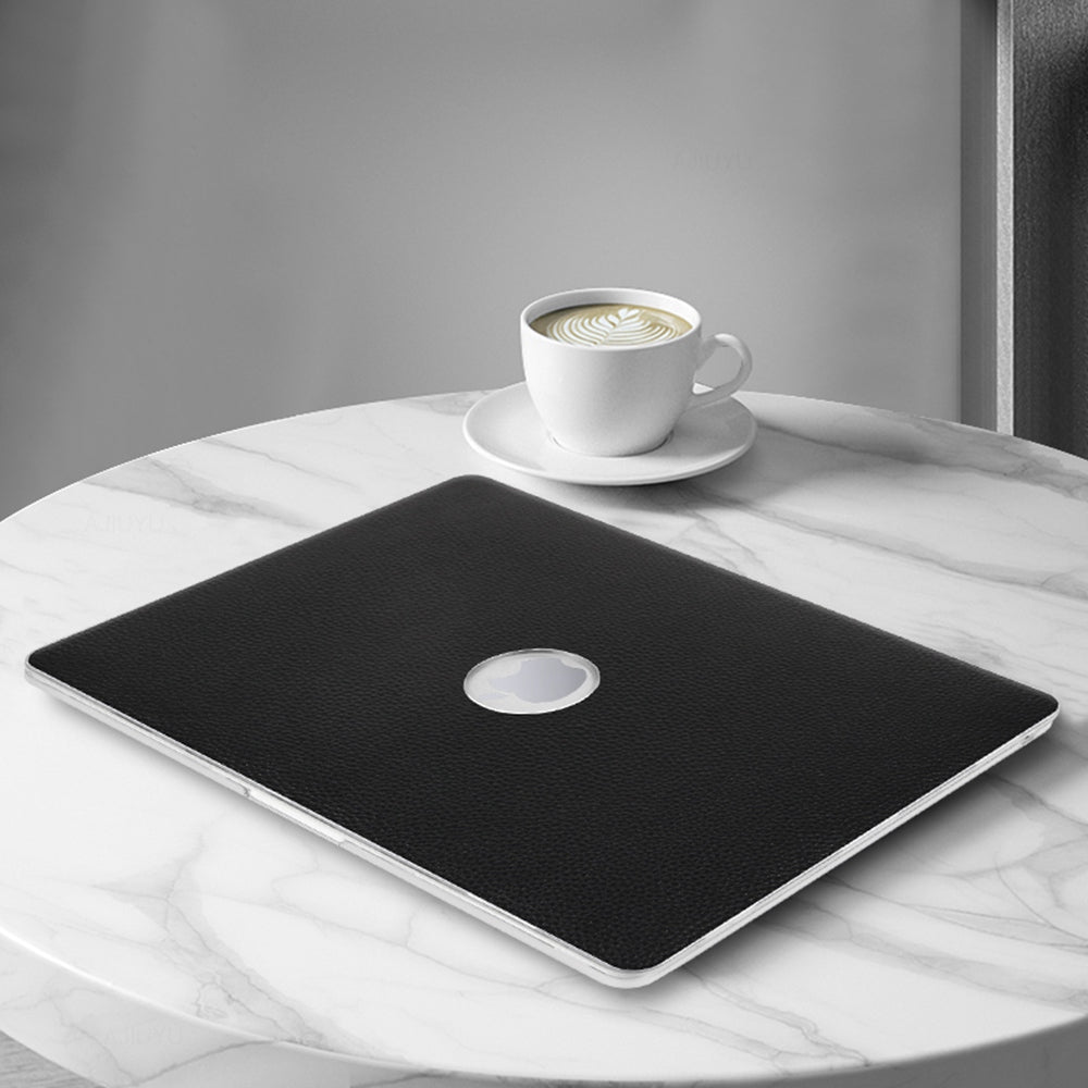 For MacBook Air 13 inch (2018-2019) A1932 / (2020) A2179 / A2337 Laptop Case Top Layer Genuine Leather Non-slip Anti-scratch Notebook Computer Cover