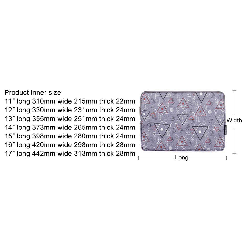 Canvasartisan H26-01 11-inch Laptop Carrying Bag Geometric Print Shockproof Notebook Protective Sleeve