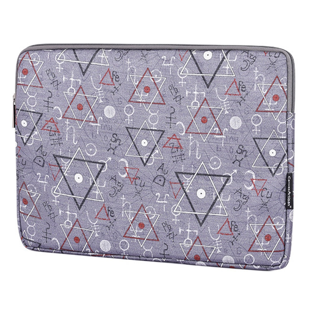 Canvasartisan H26-01 12-inch Laptop Geometric Print Soft Lining Carrying Bag Notebook Protective Sleeve