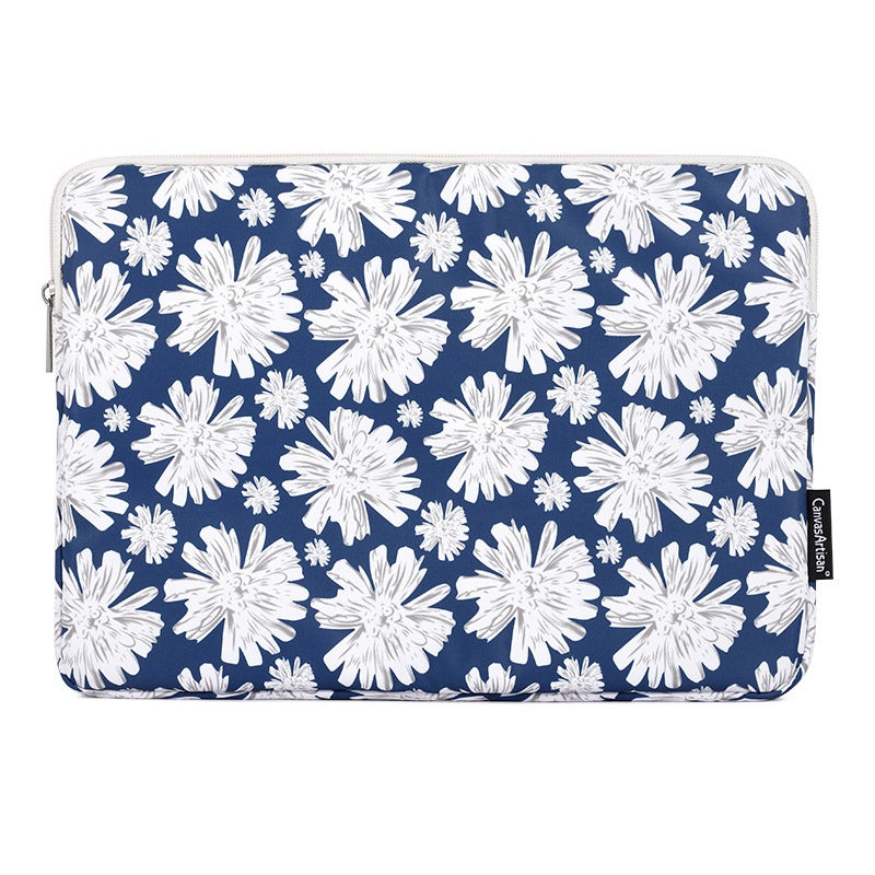 Canvasartisan H34-01 12-inch Laptop Flower Print Soft Lining Carrying Bag Notebook Zipper Pouch