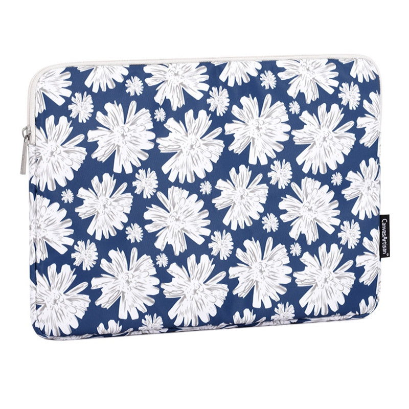 Canvasartisan H34-01 Waterproof 13-inch Laptop Zipper Pouch Flower Print Carrying Bag Notebook Protective Sleeve