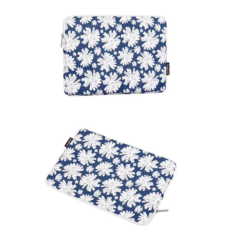 Canvasartisan H34-01 Waterproof 13-inch Laptop Zipper Pouch Flower Print Carrying Bag Notebook Protective Sleeve
