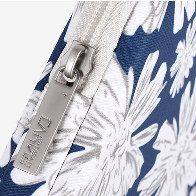 Canvasartisan H34-01 14-inch Notebook Protective Sleeve for Travel / Office / School Flower Print Laptop Zipper Bag