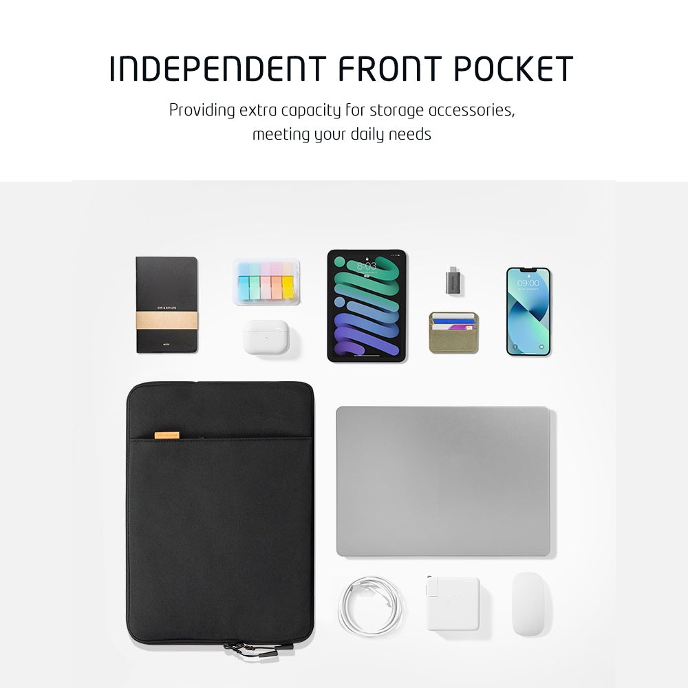 Uniqkart VL025 13 Inch Multifunction Notebook Computer Slim Sleeve Case Laptop Carrying Bag for MacBook - Grey