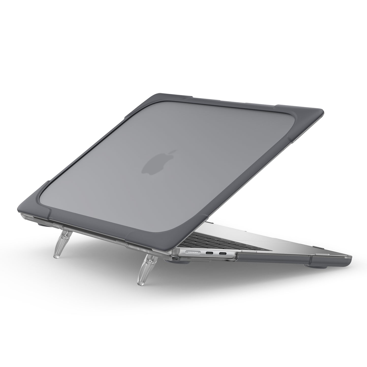 Laptop Case for MacBook Air 13 inch (2022) A2681 Protective Case Notebook Computer Anti-Scratch Cover with Stand - Grey