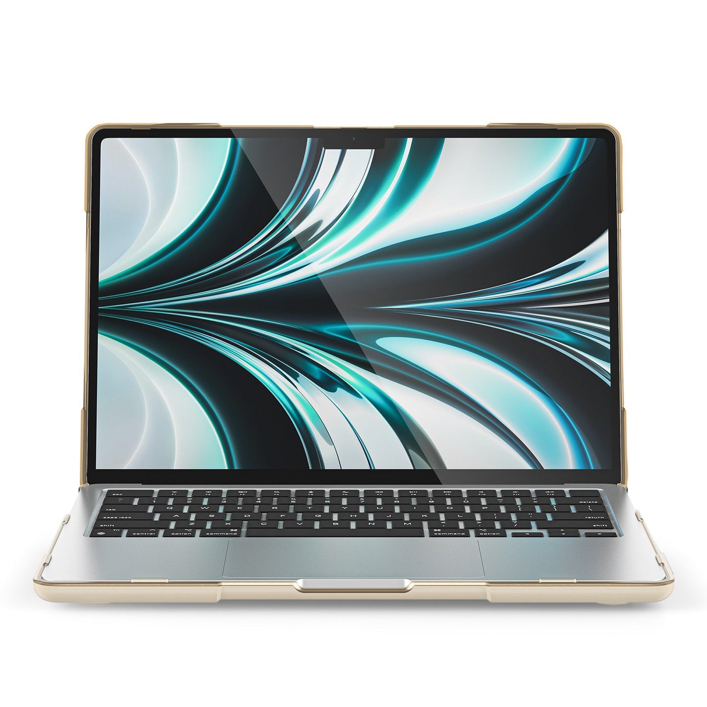 Laptop Case for MacBook Air 13 inch (2022) A2681 Protective Case Notebook Computer Anti-Scratch Cover with Stand - Khaki