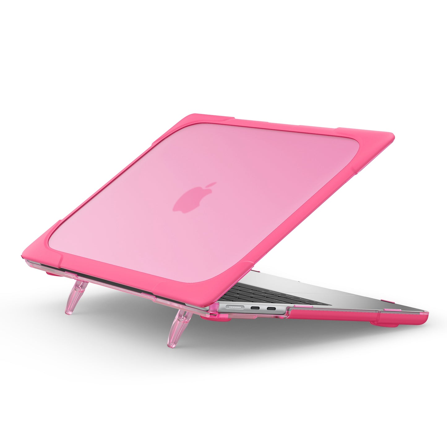 Laptop Case for MacBook Air 13 inch (2022) A2681 Protective Case Notebook Computer Anti-Scratch Cover with Stand - Rose