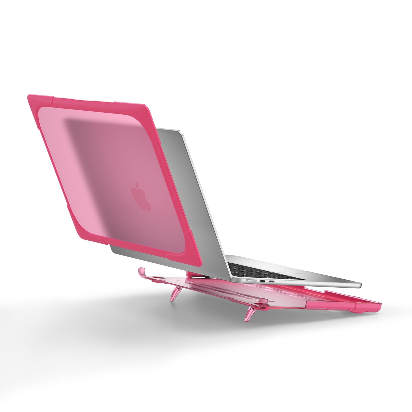 Laptop Case for MacBook Air 13 inch (2022) A2681 Protective Case Notebook Computer Anti-Scratch Cover with Stand - Rose