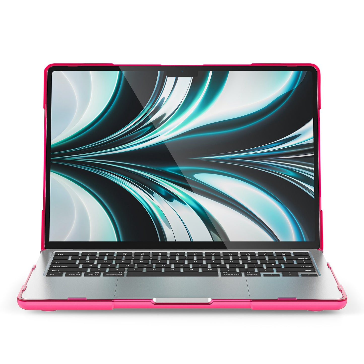 Laptop Case for MacBook Air 13 inch (2022) A2681 Protective Case Notebook Computer Anti-Scratch Cover with Stand - Rose