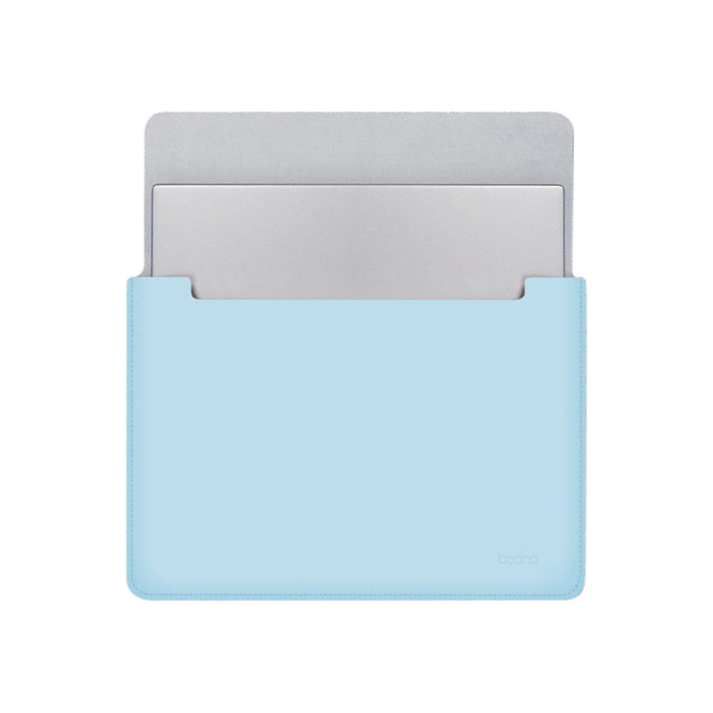 Uniqkart for 15 / 15.6-inch Laptop Protective Case Waterproof PU Leather Notebook Sleeve Carrying Bag - Sky Blue