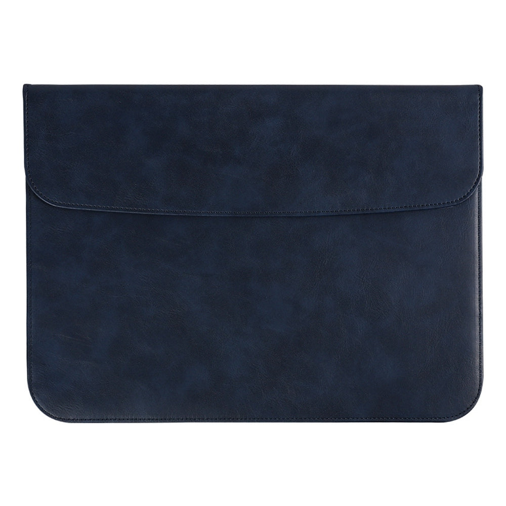 SS13 15.4 Inch Laptop Case Sleeve Waterproof PU Leather Mouse Pad Notebook Computer Pouch Mouse Mat Thin Bag - Dark Blue