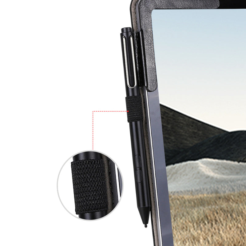 SS-26 Laptop Case Cover for Microsoft Surface Laptop 1 / 2 / 3 / 4 13.5 inch, PU Leather Stand Notebook Sleeve Skin Pouch - Cloth Texture Splicing / Grey