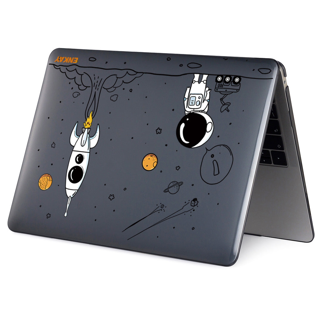for MacBook Pro 16 inch (2019) A2141 (EU Version) Laptop Cover Astronaut Pattern Hard Protective Case with Slim TPU Keyboard Film + Anti-dust Plugs - Astronaut No.1