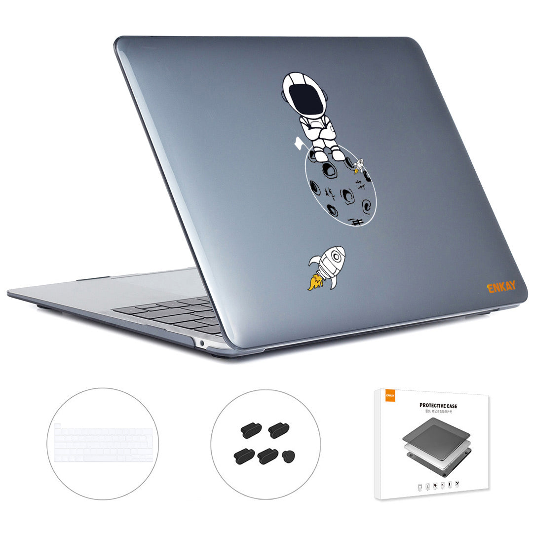for MacBook Pro 16 inch (2019) A2141 (EU Version) Laptop Cover Astronaut Pattern Hard Protective Case with Slim TPU Keyboard Film + Anti-dust Plugs - Astronaut No.4