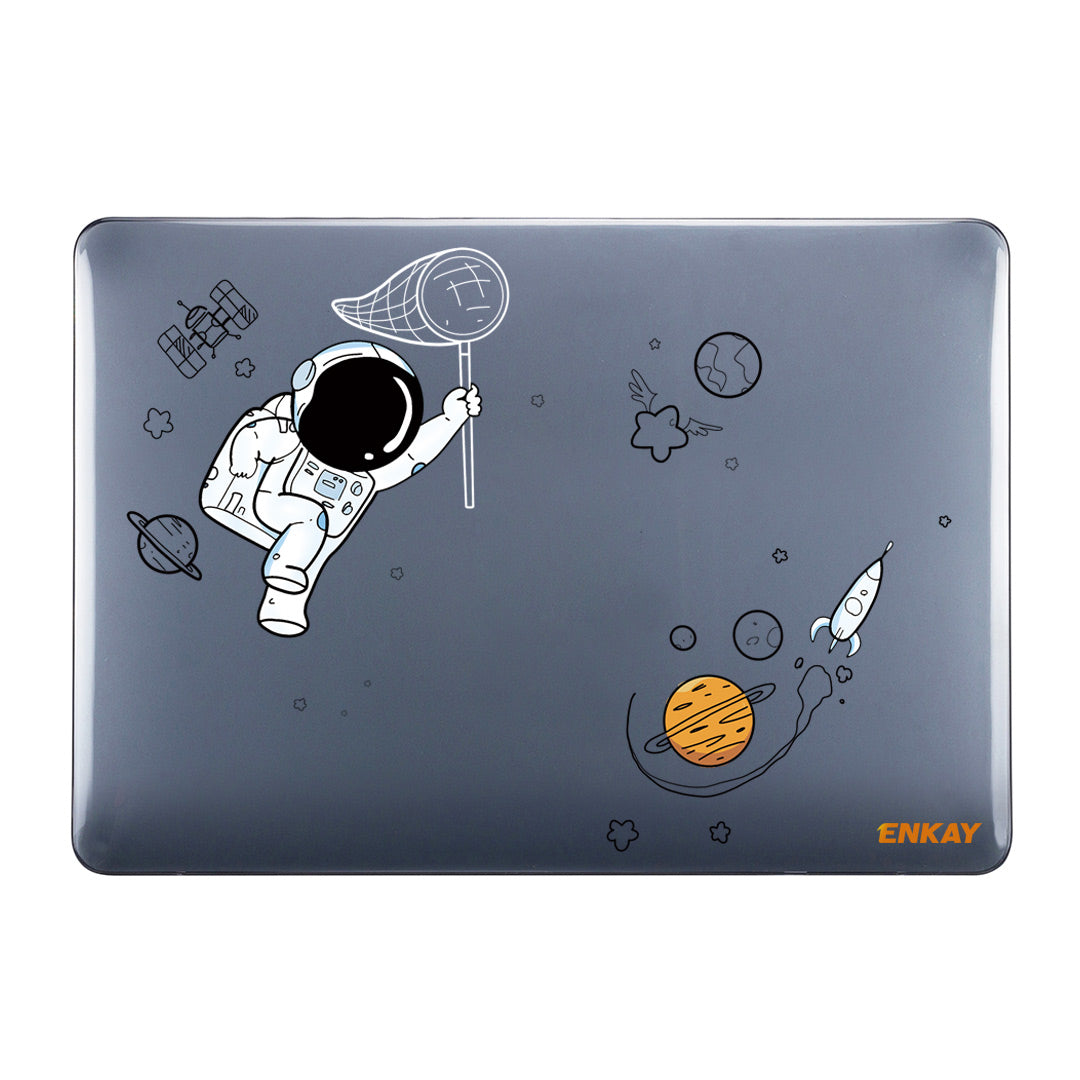 Astronaut Pattern Laptop Case for MacBook Pro 14 inch (2021) A2442 (EU) Shockproof Case with TPU Keyboard Cover + Anti-dust Plugs - Astronaut No.2