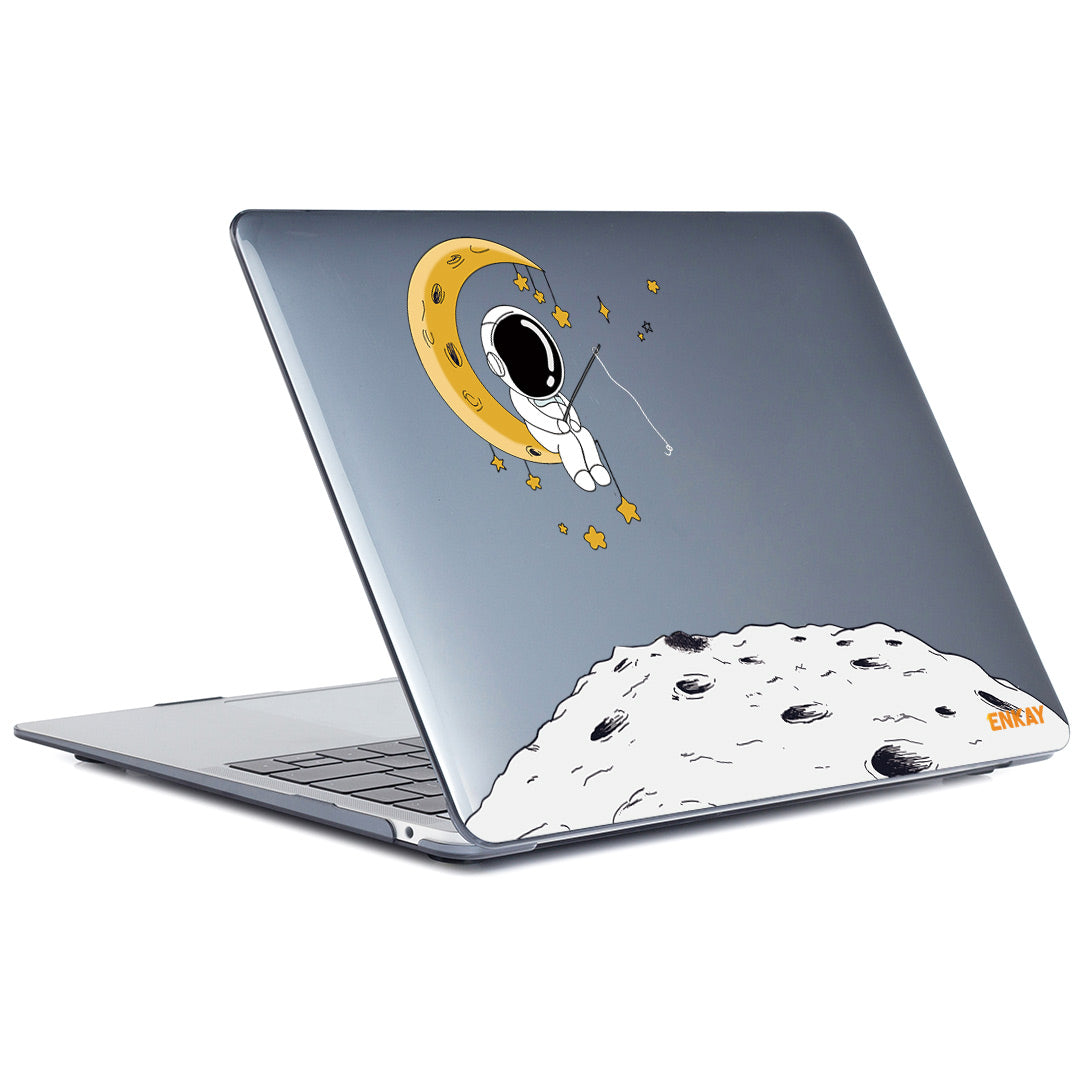 For MacBook Air 13 inch (2022) A2681 (US) Astronaut Pattern Anti-Scratch Laptop Case with TPU Keyboard Cover + Dust-Proof Plugs - Astronaut No.3