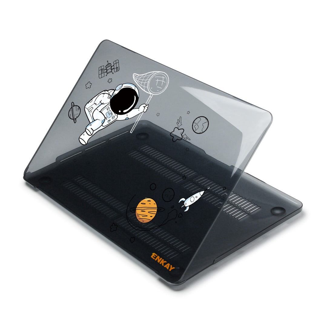 Anti-Fall Case for MacBook Pro 16 inch (2019) A2141 (US) Astronaut Pattern Laptop Protector with TPU Keyboard Film + Dust-Proof Plugs - Astronaut No.2