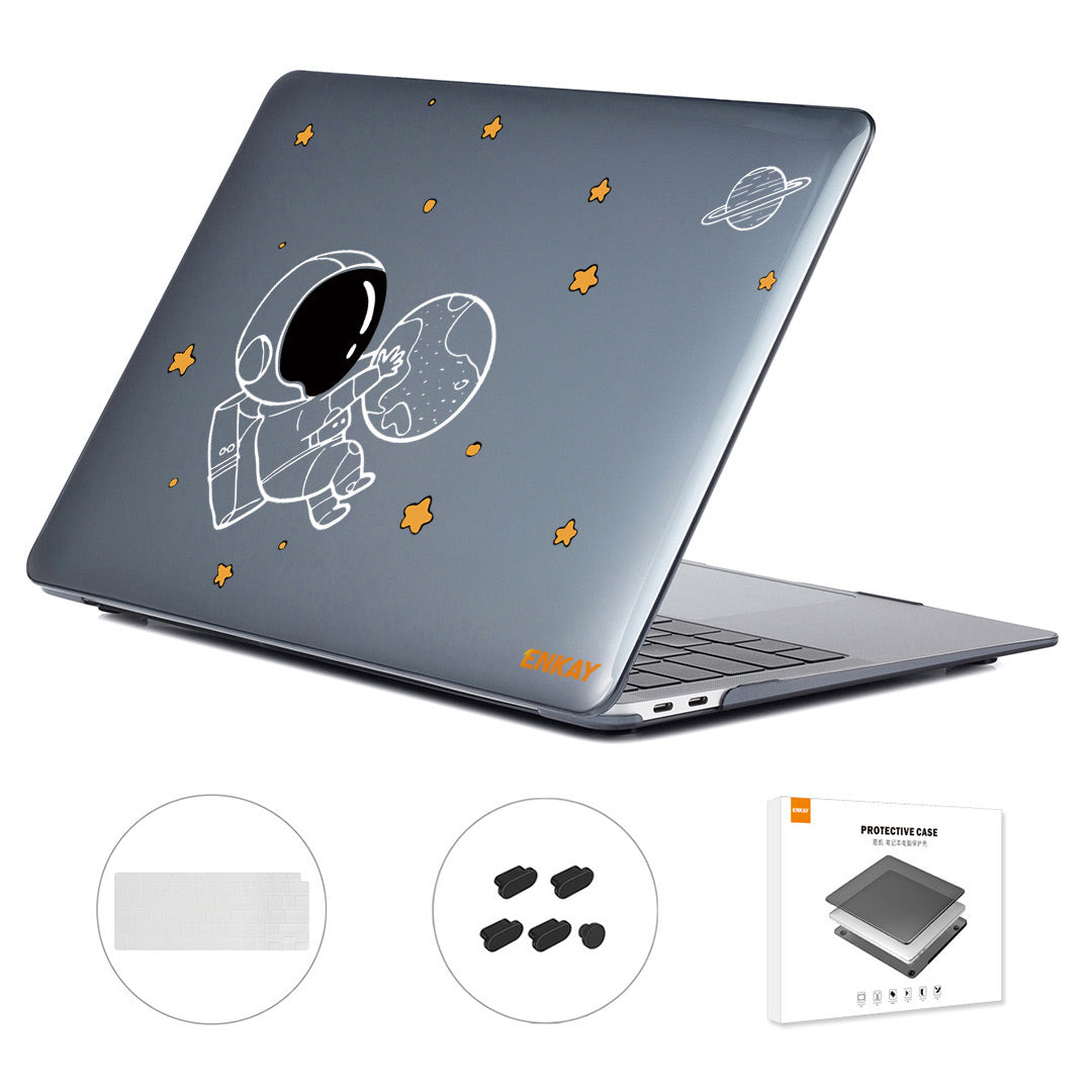 For MacBook Air 13 inch (2020) A2179 / A2337 (US) Astronaut Pattern Anti-Scratch Laptop Case with TPU Keyboard Cover + Dust-Proof Plugs - Astronaut No.5